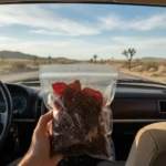 driving with beef jerky on hand